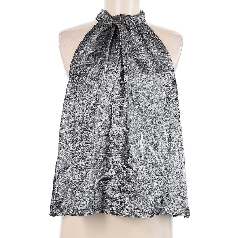 NWT DO+BE Silver Halter Top